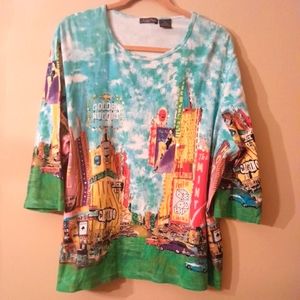 French Postcards women’s Las Vegas pullover Top Shirt